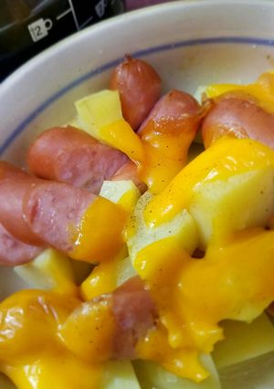 お手軽!簡単!ぽてウインナーチーズ焼き-レシピのメイン写真