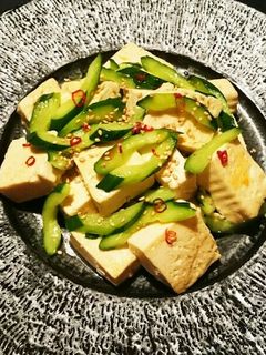 豆腐とキュウリのピリ辛中華炒め-レシピのメイン写真