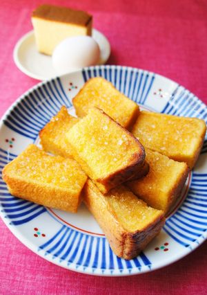 卵たっぷり〜カステラ風フレンチトースト❁-レシピのメイン写真