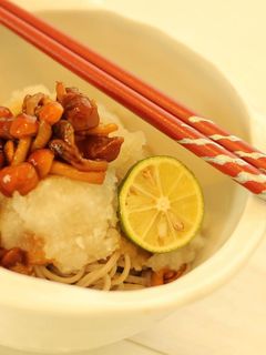サッパリ♪なめこと蕪のぶっかけそば-レシピのメイン写真