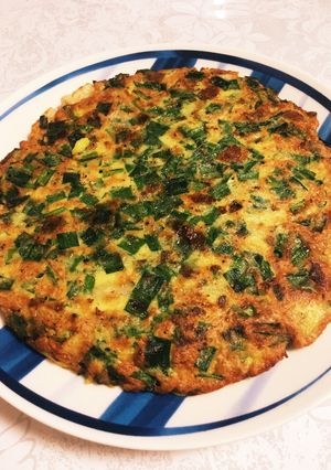 ニラたっぷりもっちり焼き-レシピのメイン写真