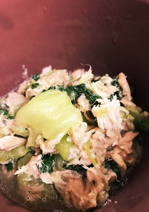 【簡単】チンゲン菜とツナのめんつゆ和え-レシピのメイン写真