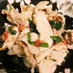 รูปของ さっぱり！豚肉の梅肉合え