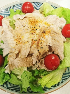 簡単・時短料理♪豚冷しゃぶ☆包丁不要!-レシピのメイン写真