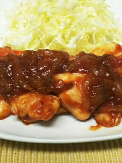 お手軽な~鶏むね肉のケチャップ炒め-レシピのメイン写真