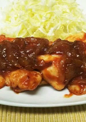 お手軽な～鶏むね肉のケチャップ炒め-レシピのメイン写真