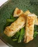 5分で副菜♪カリカリお揚げと小松菜炒め