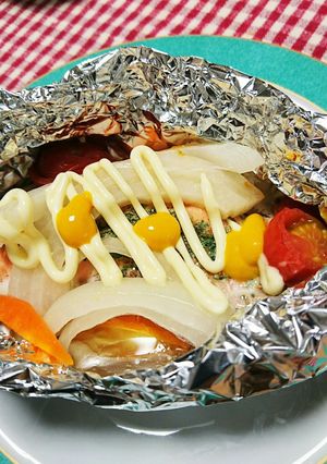 サーモントラウトと野菜のホイル焼き-レシピのメイン写真