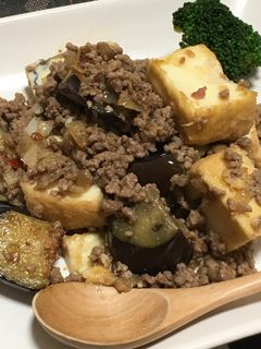 ナスと厚揚げの肉みそ炒め-レシピのメイン写真
