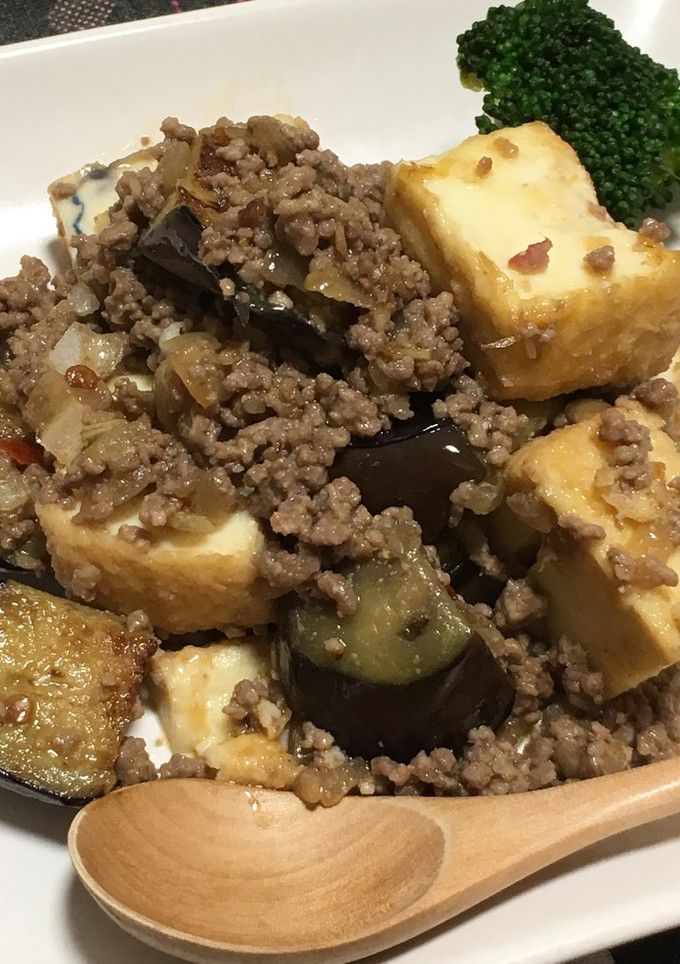 ナスと厚揚げの肉みそ炒め-レシピのメイン写真