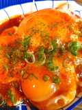 目玉焼き。の、生姜焼き。