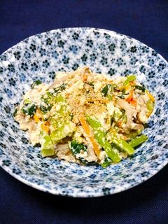 レンジで簡単!小松菜のほんだし白和え-レシピのメイン写真