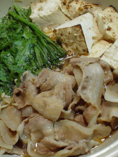 ☼豚バラ肉と焼き豆腐のすき煮-レシピのメイン写真