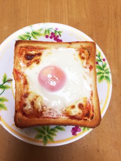 ピザたまトースト-レシピのメイン写真