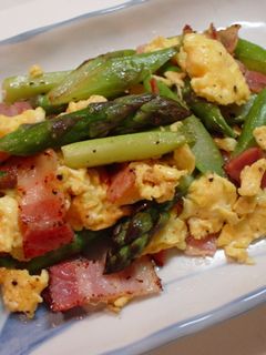 ☼アスパラとベーコンと卵のシンプル炒め-レシピのメイン写真