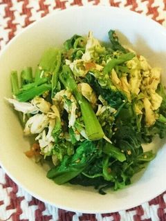 菜の花と鶏ささみの梅和え-レシピのメイン写真