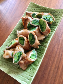 肉巻き菜の花 クミン・ナツメグ入り-レシピのメイン写真