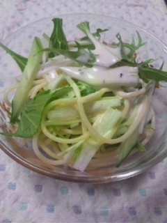 大根と水菜のお酢マヨスパサラダ-レシピのメイン写真
