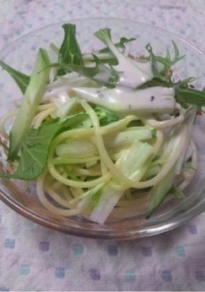 大根と水菜のお酢マヨスパサラダ-レシピのメイン写真