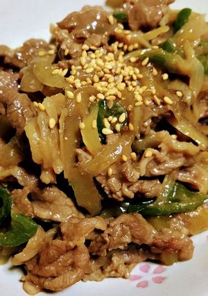 牛肉たまねぎピーマン甘辛煮♪-レシピのメイン写真