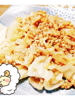 マクロビ☆粒そばキャベツの甘辛炒め-レシピのメイン写真