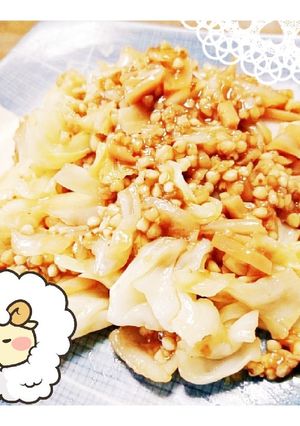 マクロビ☆粒そばキャベツの甘辛炒め-レシピのメイン写真