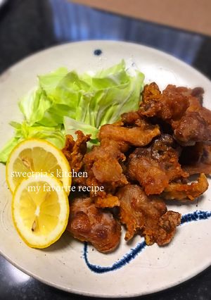 ビールにぴったり✩豚スジ肉の唐揚げ✩-レシピのメイン写真