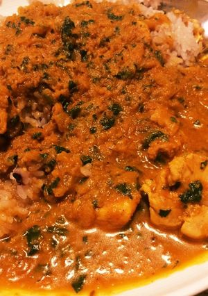 【男カレー】ほうれん草鶏肉スパイスカレー-レシピのメイン写真