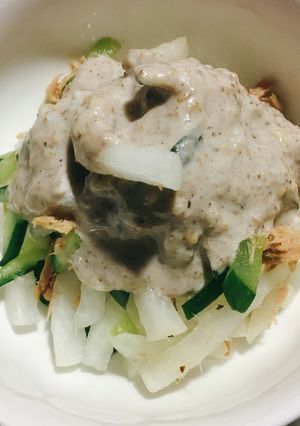 胡麻くるみソースサラダ-レシピのメイン写真
