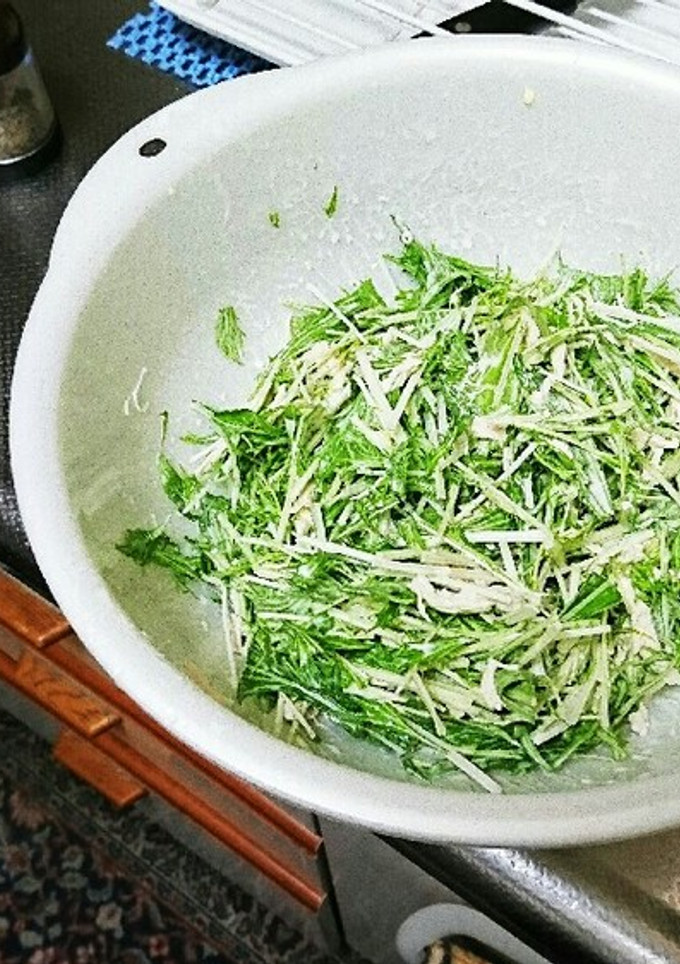 水菜と鶏ささみの簡単サラダ-レシピのメイン写真