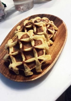 BPなし☆すぐできるきな粉ワッフル-レシピのメイン写真