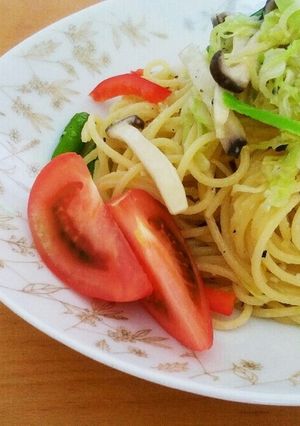 簡単うちランチ！　お野菜ペペロンチーノ-レシピのメイン写真