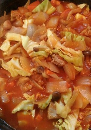 フライパン一つで簡単トマト煮-レシピのメイン写真