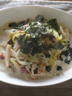 ノリノリ♪和風クリームスープスパ♪-レシピのメイン写真