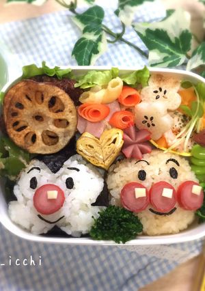 新学期キャラ弁！アンパンマンおむすびマン-レシピのメイン写真