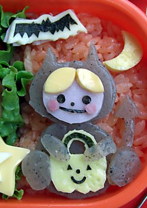 ハロウィン　デビルな女の子のキャラ弁-レシピのメイン写真