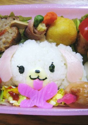 キャラ弁♪しろうさ弁当♪-レシピのメイン写真
