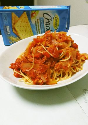 簡単♪ツナと玉ねぎのトマトパスタ-レシピのメイン写真