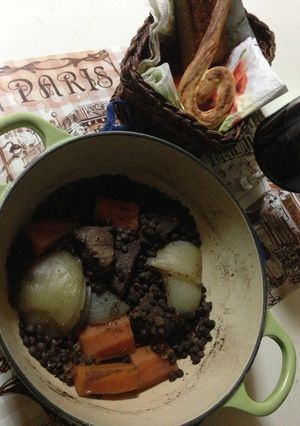 レンズ豆の煮込み味つけ塩胡椒のみ-レシピのメイン写真