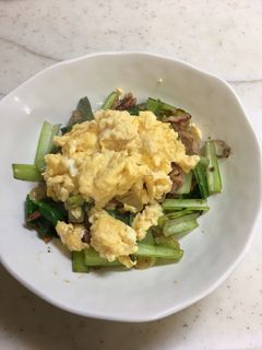 小松菜オンザふわふわたまご-レシピのメイン写真