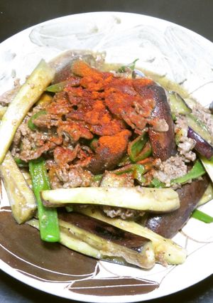 茄子と牛肉とピーマンの味噌炒め中華風味-レシピのメイン写真