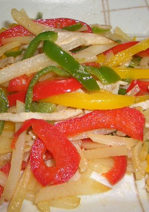 じゃが芋とパプリカのシャキシャキ炒め-レシピのメイン写真