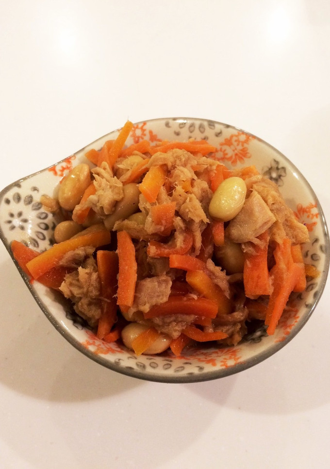 レンジで簡単ツナと煮大豆の炒め煮風-レシピのメイン写真