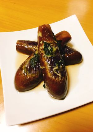 大葉と生姜入り ナスの煮浸し-レシピのメイン写真
