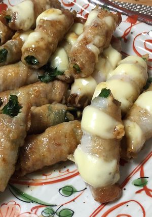 ニラと舞茸でうまうま♡チーズ豚バラ巻-レシピのメイン写真