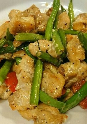 鶏肉といんげん豆のマヨ炒め-レシピのメイン写真