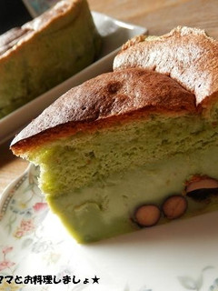 簡単★抹茶と黒豆のマジックケーキ-レシピのメイン写真