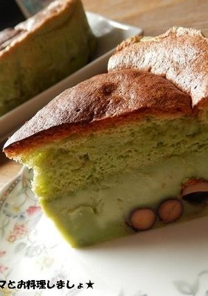 簡単★抹茶と黒豆のマジックケーキ-レシピのメイン写真