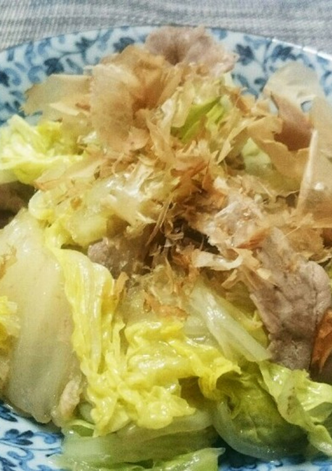 超簡単！白菜と豚しゃぶの煮浸し-レシピのメイン写真