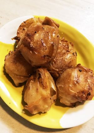 ワンタンの皮de揚げアップルパイ♪-レシピのメイン写真